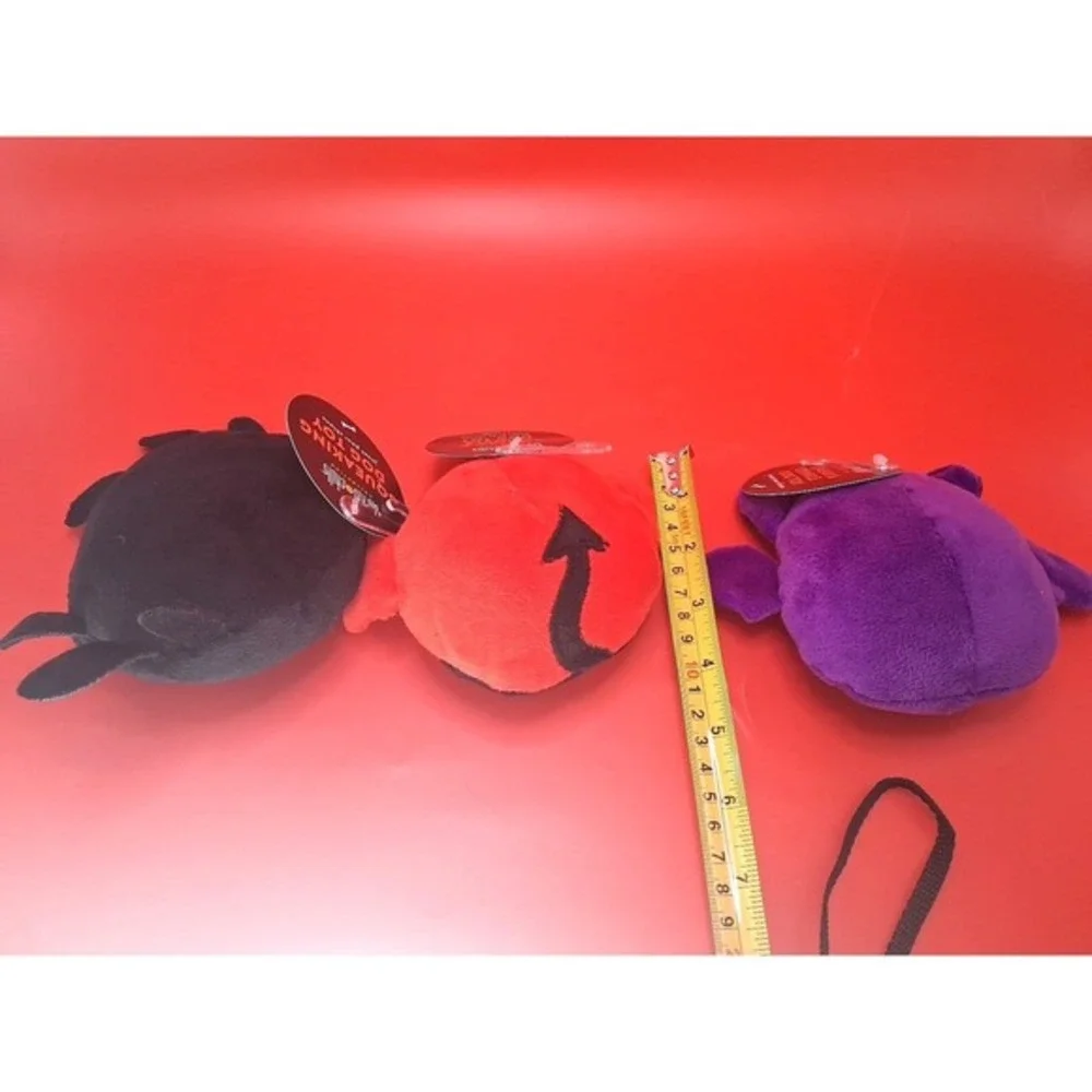 3 Pack Dog Toy Squeak &‎ Crinkle Spider Devil Bat Chistmas Pet Stocking Stuffer